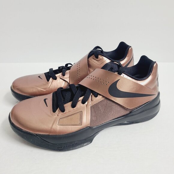 NEW Nike Zoom KD 4 Christmas Shoes FZ5913-800 Size 8 Metallic Copper